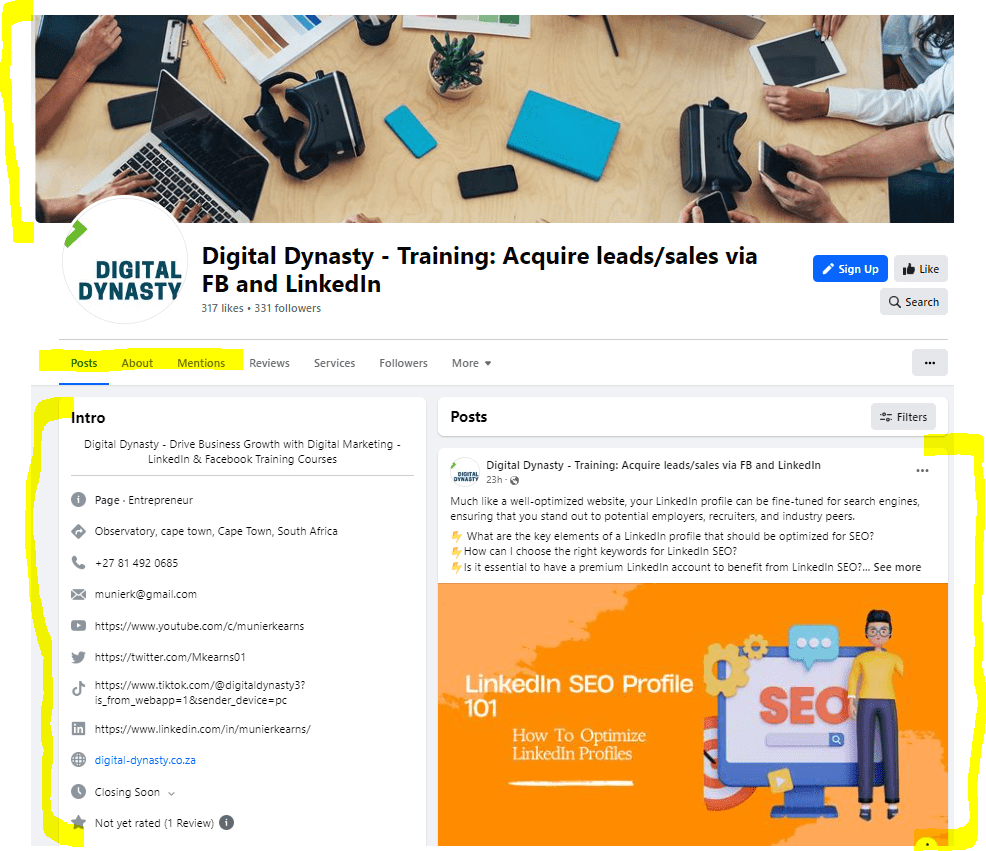 use facebook for business - create a great facebook business page