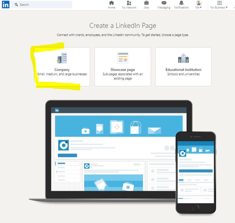 LinkedIn Business Page